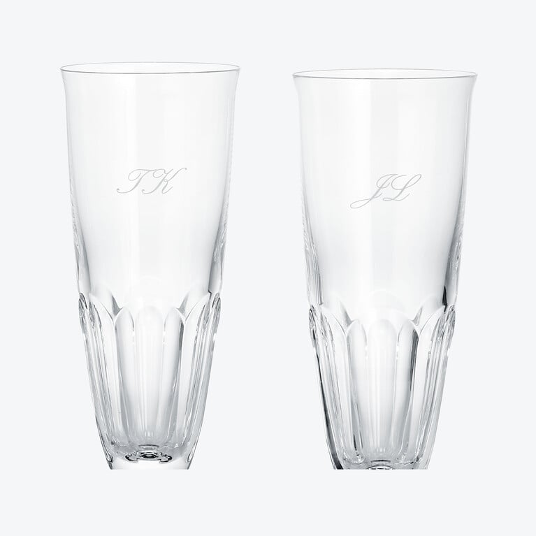 哈酷 伊芙笛型香槟杯 Baccarat, 透明水晶的笛型香槟杯